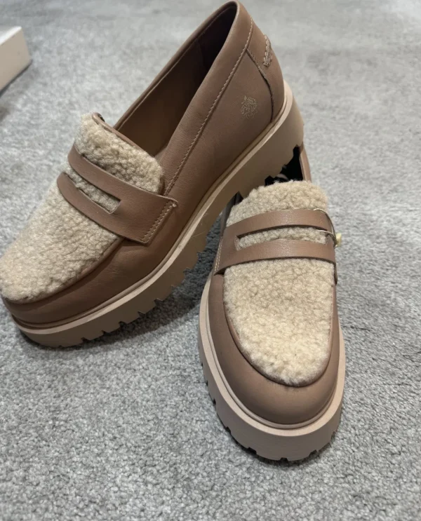 APPLE OF EDEN Cappuccino Fluffy Loafers