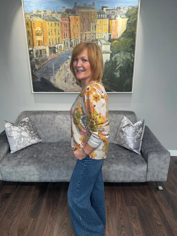 EMILY Beige Patterned Blouse