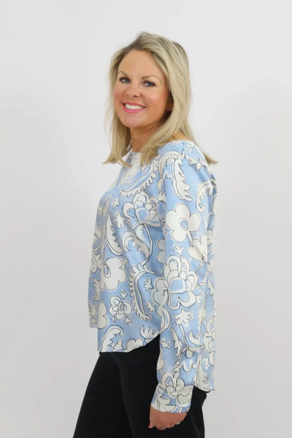 EMME Blue Floral Blouse