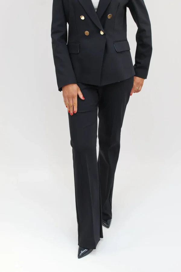 EMME Navy Flared Trousers