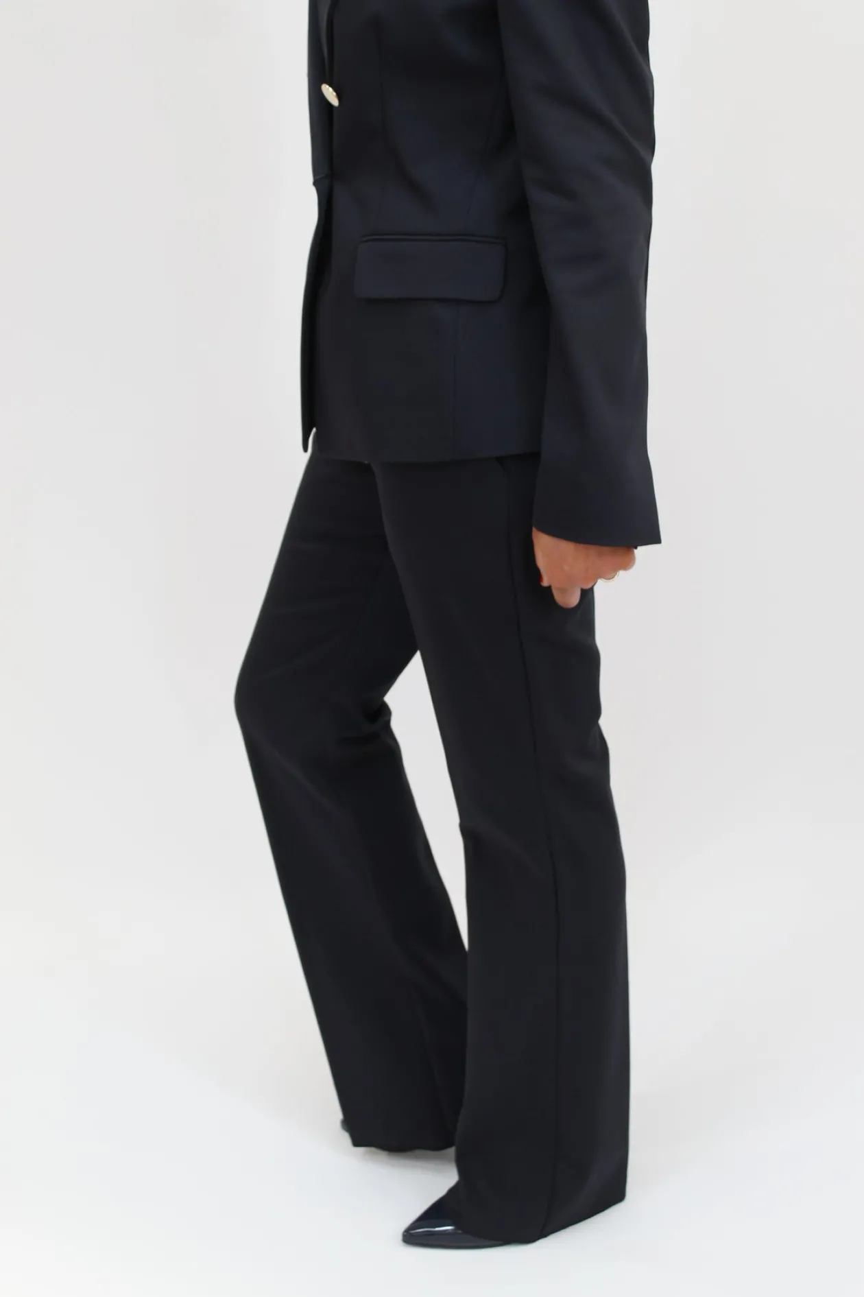 emme_navy_flared_trousers_1.webp EMME Navy Flared Trousers