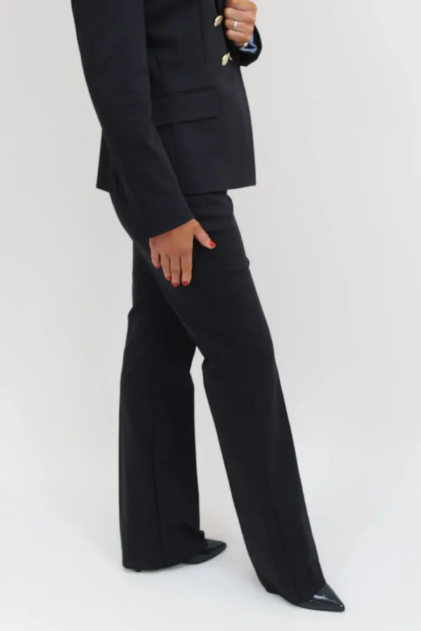 EMME Navy Flared Trousers