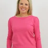 EMME Pink Jumper With Pearl Neckline