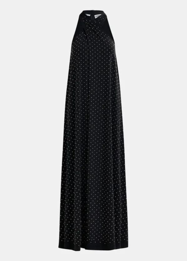 ESSENTIEL Black Halter Neck Maxi-Length Dress