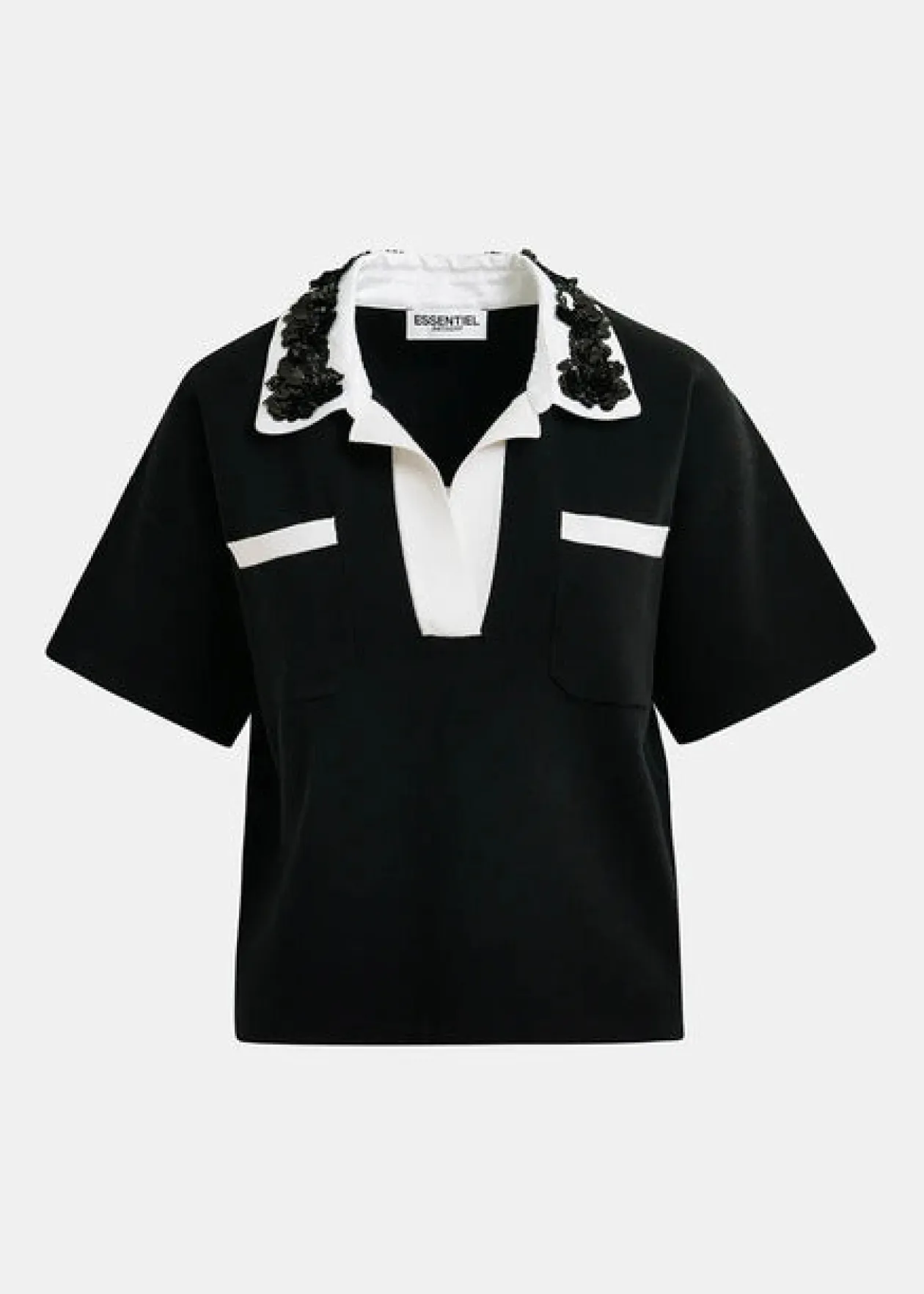 essentiel_black_top_with__1.webp ESSENTIEL Black Top With with sequin and beads