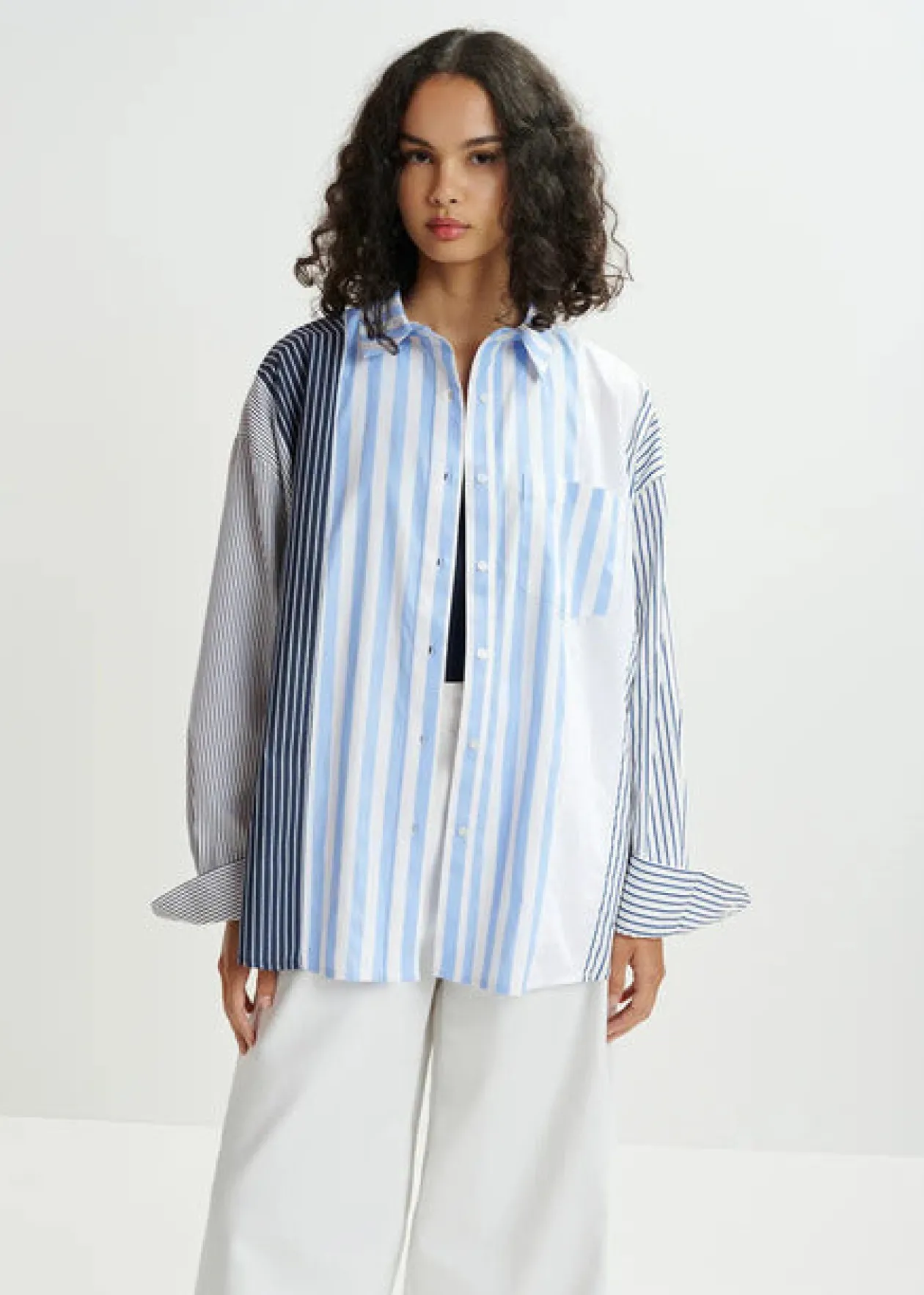 essentiel_blue_amp_white__0.webp ESSENTIEL Blue & White Stripe Shirt