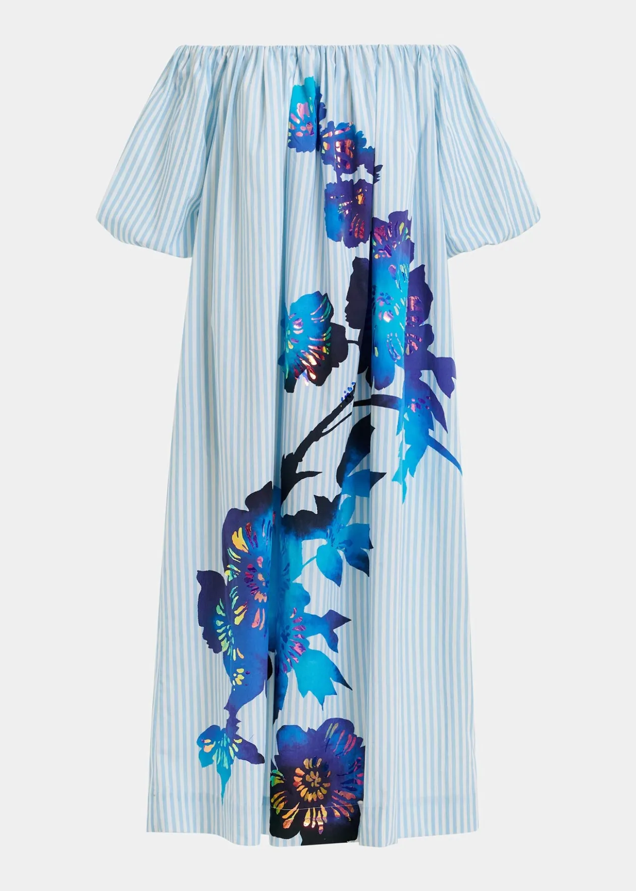 essentiel_blue_foil_print_0-1.webp ESSENTIEL Blue Foil Print Wide Dress