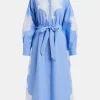 ESSENTIEL Blue Lace Panelled Dress