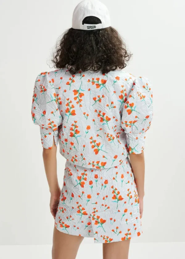 ESSENTIEL Floral Jacket With Puffed Sleeves