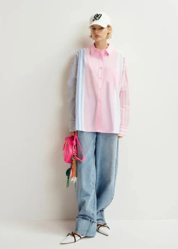 ESSENTIEL Pink & White Stripe Shirt