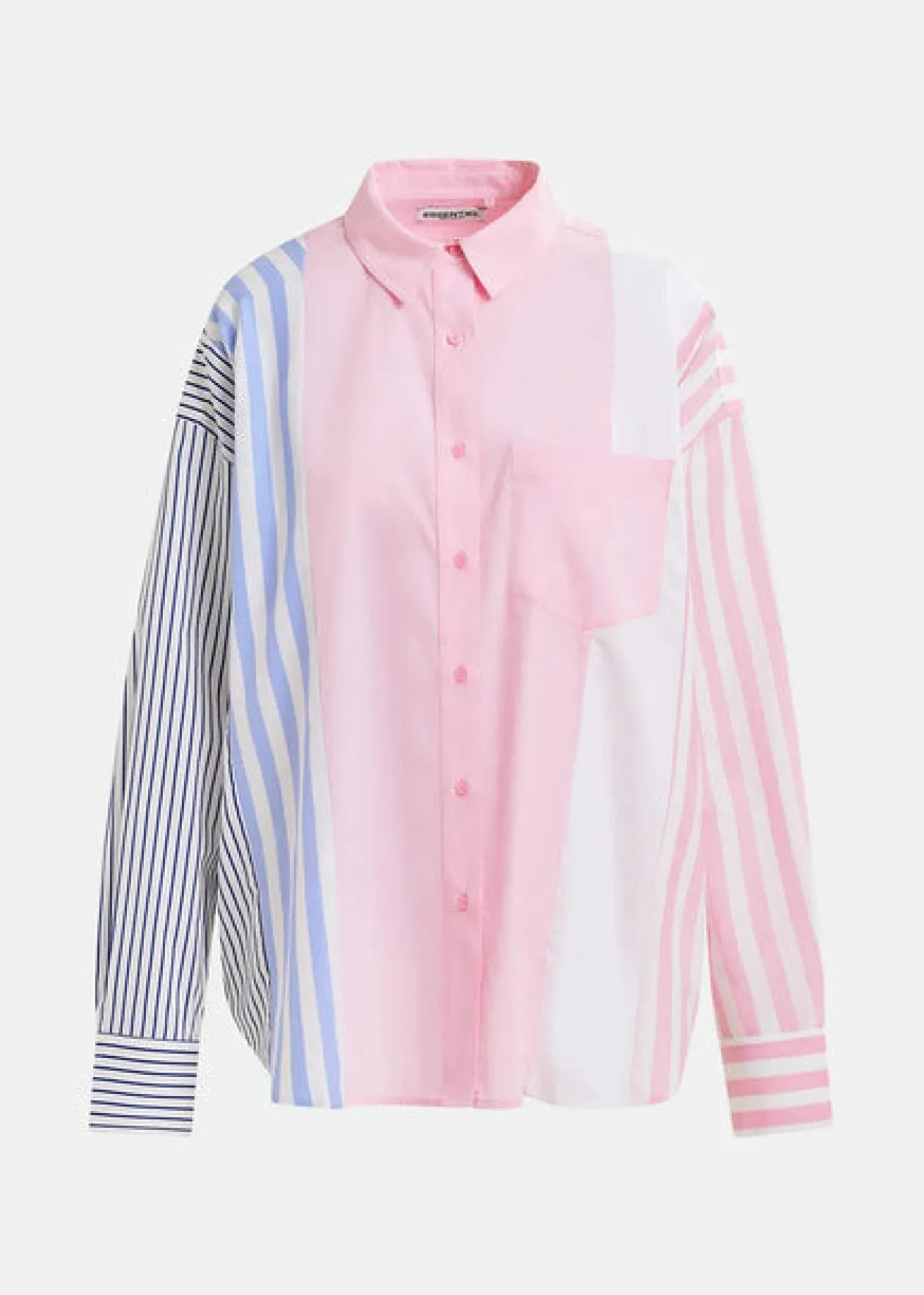 essentiel_pink_amp_white__4.webp ESSENTIEL Pink & White Stripe Shirt