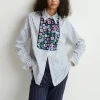 ESSENTIEL Pinstripe Shirt With Sequins