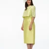 Fely Campo Lime Dress with Embellished Jacket