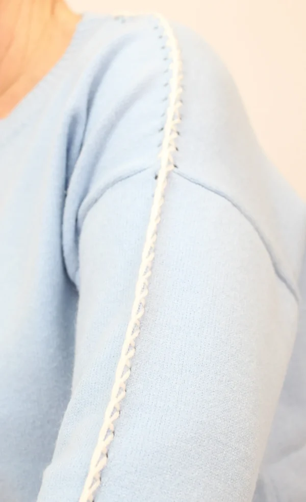 FRIEDA & FREDDIES Blue Stitch Sweater