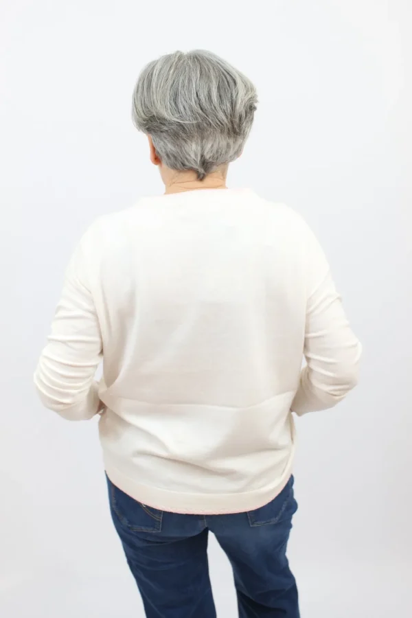 FRIEDA & FREDDIES Cream V neck Sweater