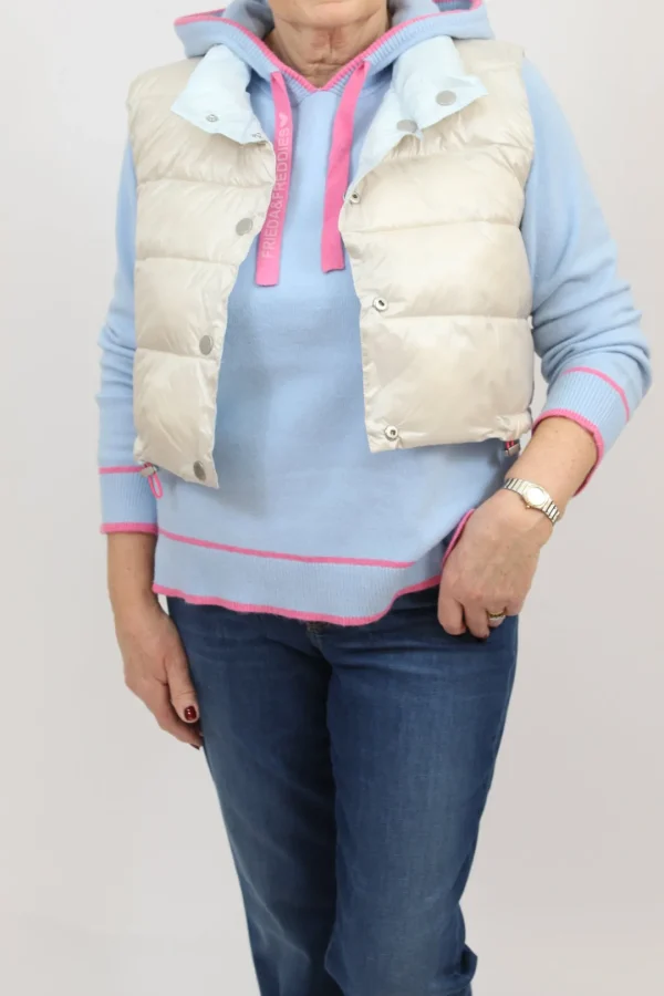 FRIEDA & FREDDIES Reversible Ice Blue Short Gilet