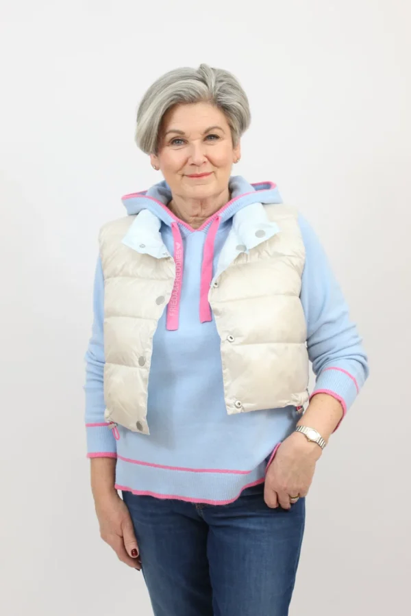 FRIEDA & FREDDIES Reversible Ice Blue Short Gilet