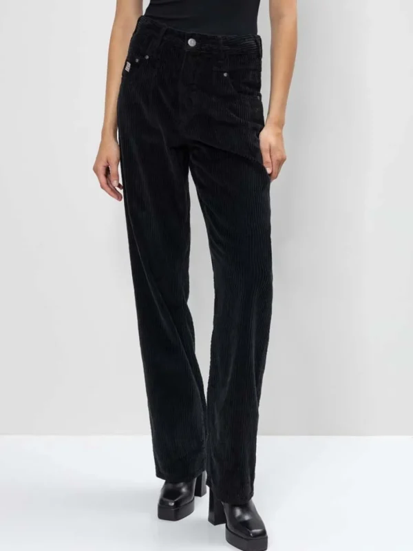 H Black Corduroy Trousers