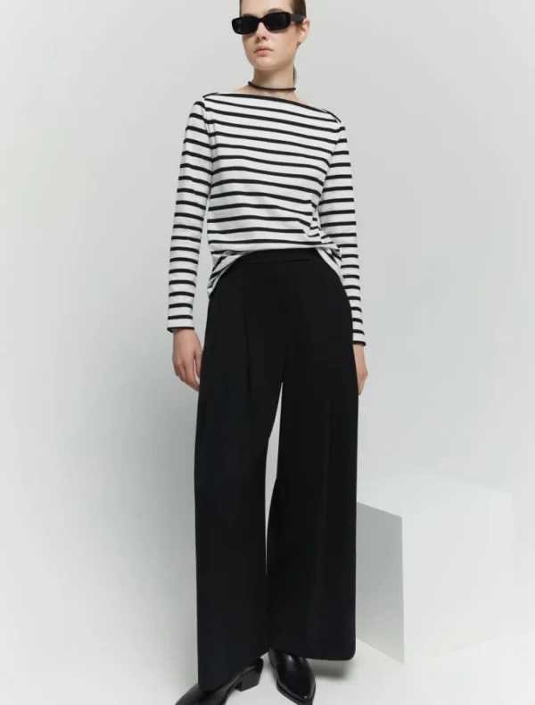 IBLUES Black Wide Trousers