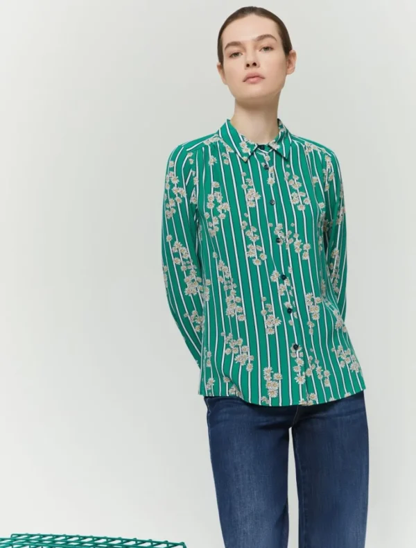 IBLUES Green Floral Blouse
