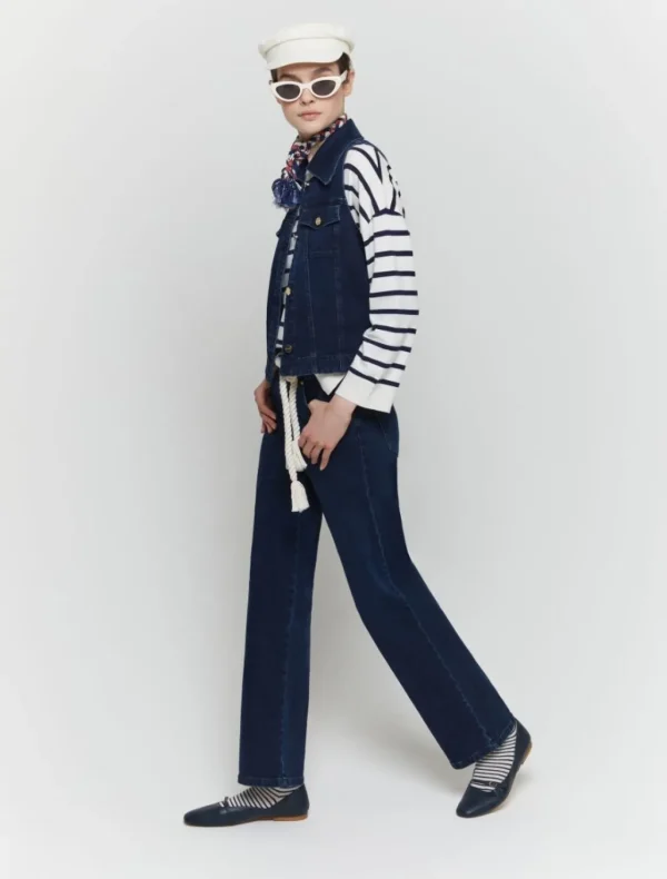 IBLUES Navy Denim Waistcoat