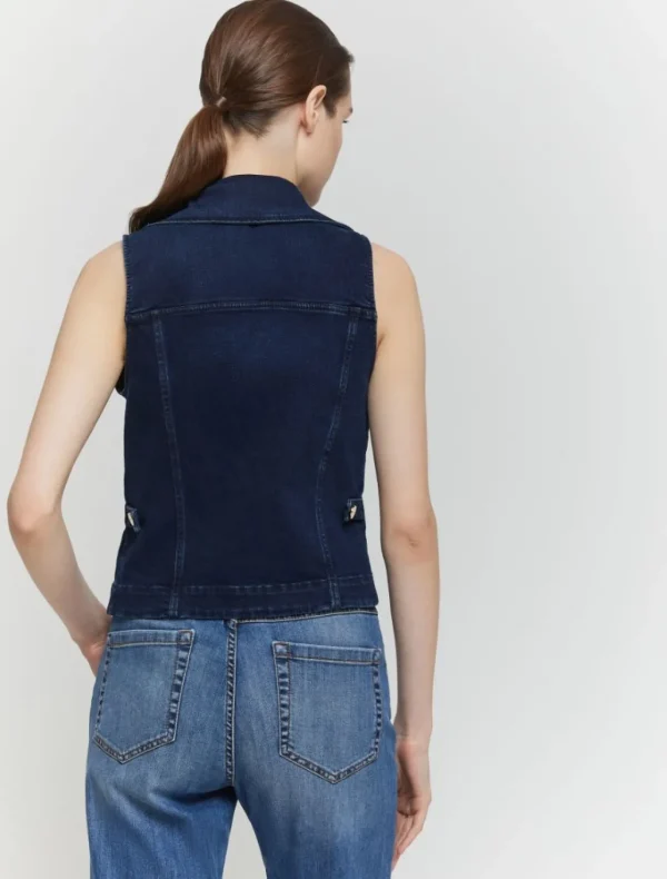 IBLUES Navy Denim Waistcoat