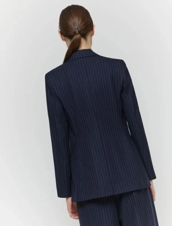 IBLUES Pinstripe Navy Blazer
