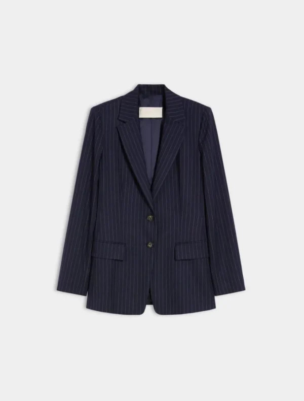 IBLUES Pinstripe Navy Blazer