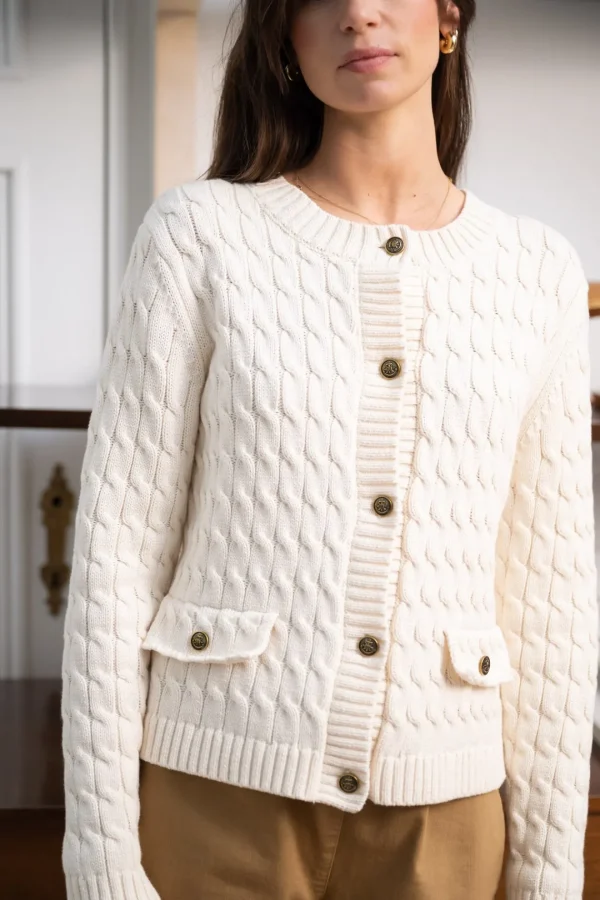 JEFF Cream Cardigan