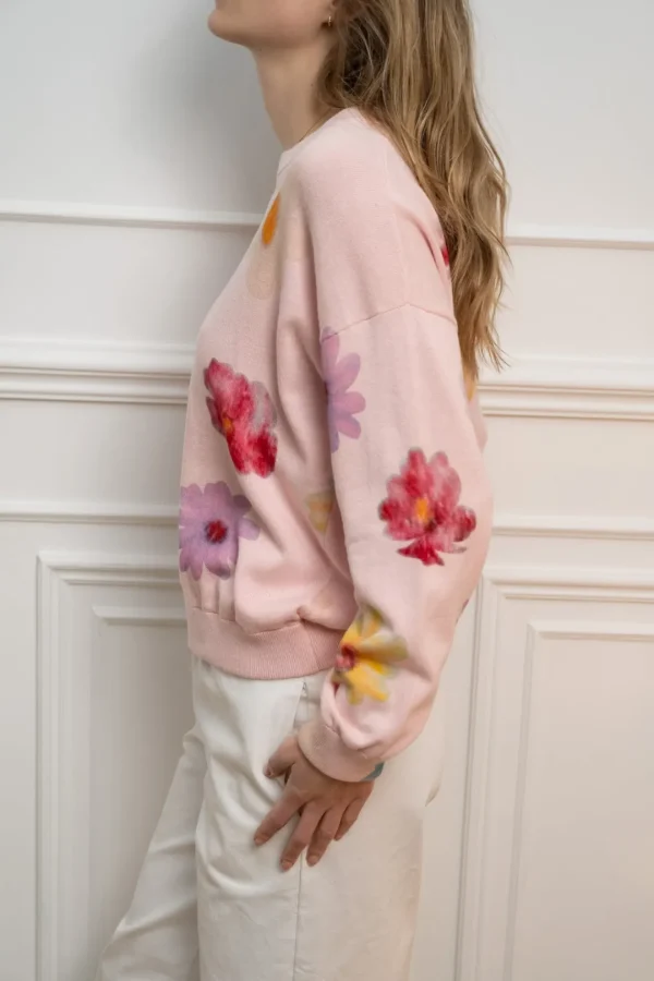 JEFF Floral Pink Sweater