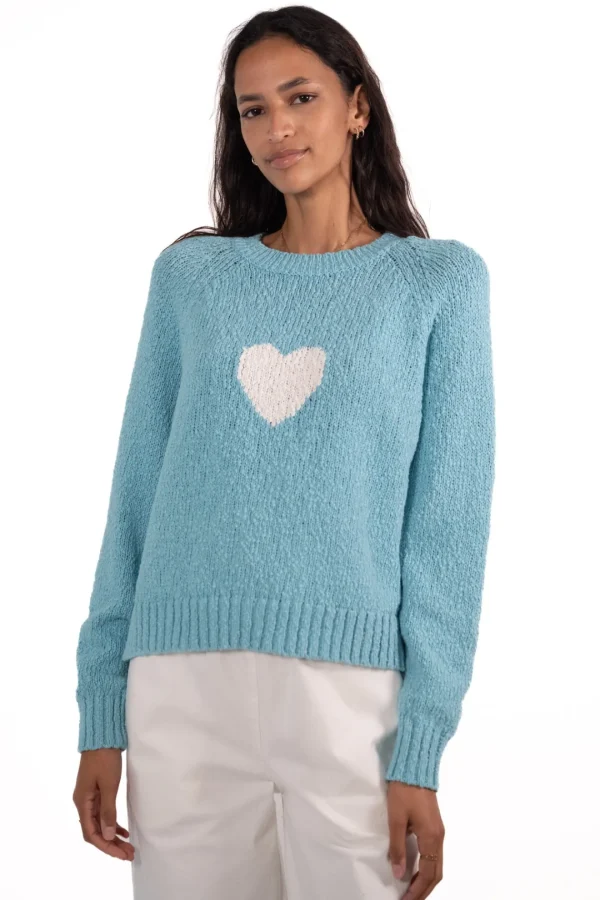 JEFF Turquoise Jumper With A White Heart