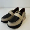 JOSE SAENZ Black & Beige Loafers