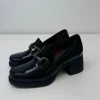 JOSE SAENZ Black Heel Loafers