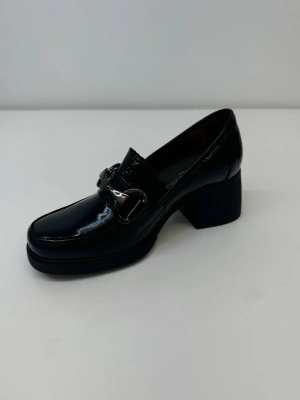 JOSE SAENZ Black Heel Loafers