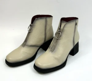 JOSE SAENZ Cream Front Zip boot