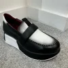 JOSE SAENZ Ice White & Black Loafers