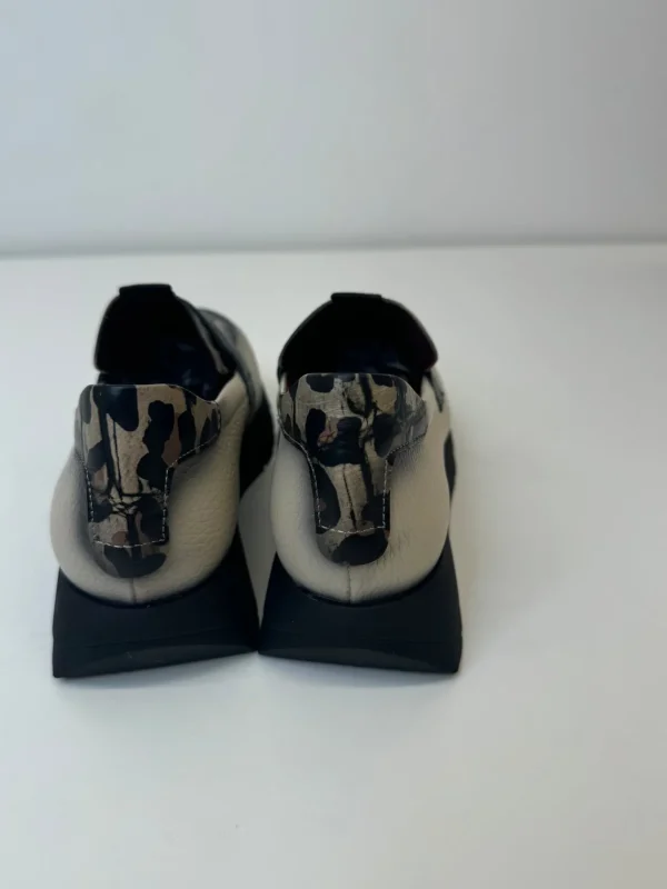 JOSE SAENZ Leopard Print & Cream Loafers