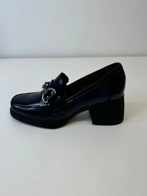 JOSE SAENZ Navy Heel Loafers