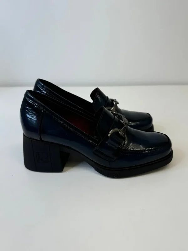 JOSE SAENZ Navy Heel Loafers