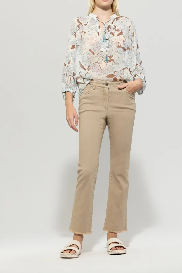 LUISA CERANO Beige Baby Flare Jeans
