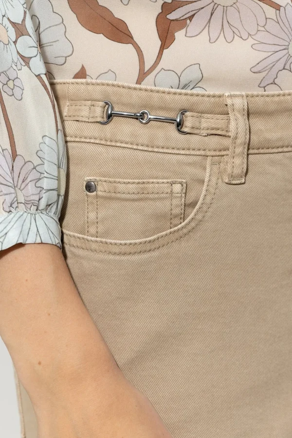 LUISA CERANO Beige Baby Flare Jeans