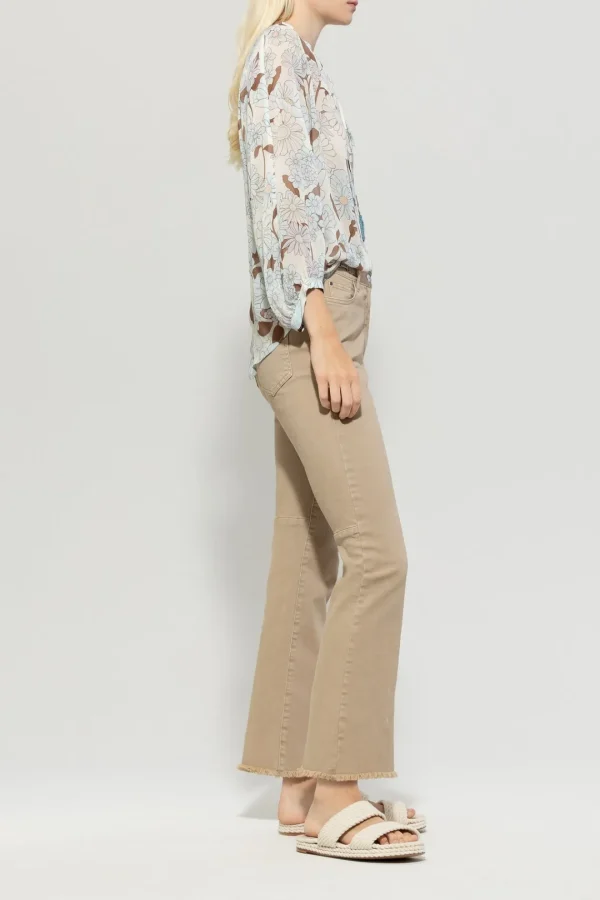 LUISA CERANO Beige Baby Flare Jeans