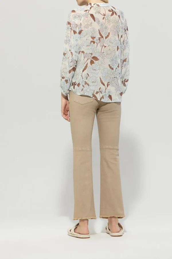 LUISA CERANO Beige Baby Flare Jeans