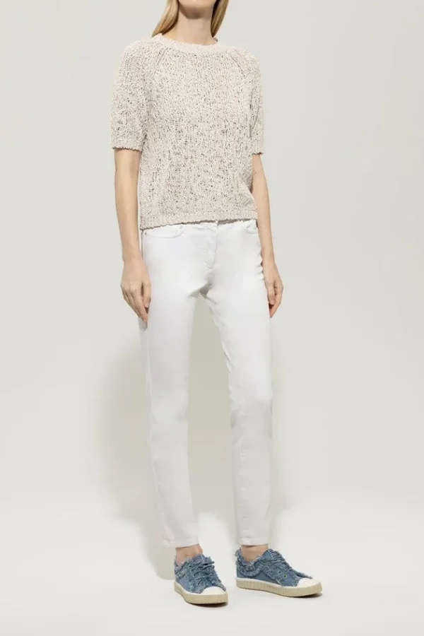 LUISA CERANO Beige Bouclé sweater