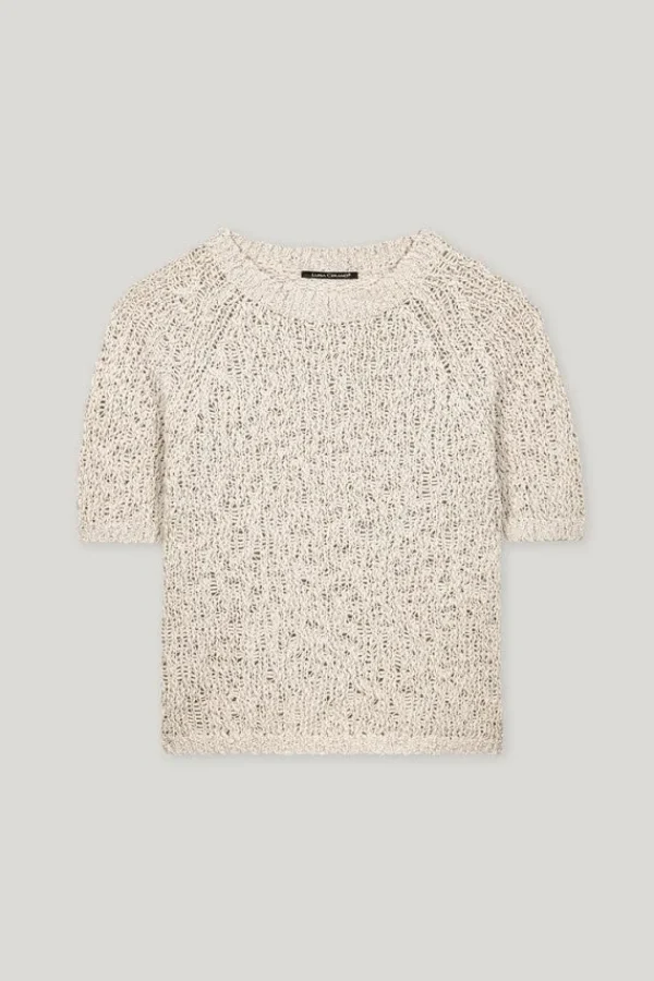 LUISA CERANO Beige Bouclé sweater