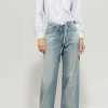 LUISA CERANO Blue Striped Shirt