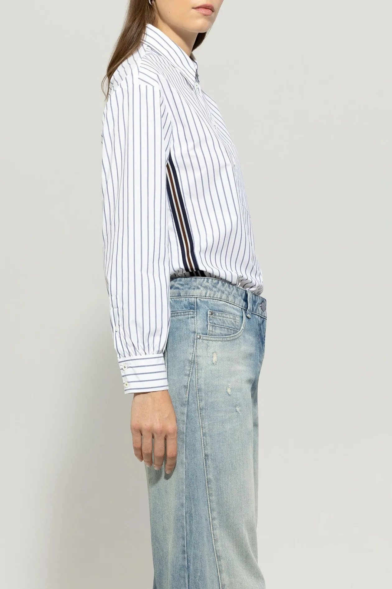 luisa_cerano_blue_striped_1.webp LUISA CERANO Blue Striped Shirt