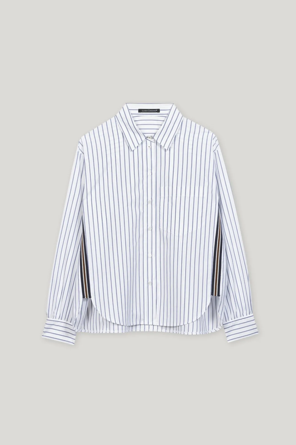 luisa_cerano_blue_striped_5.webp LUISA CERANO Blue Striped Shirt