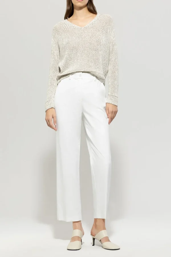 LUISA CERANO Cream Pullover