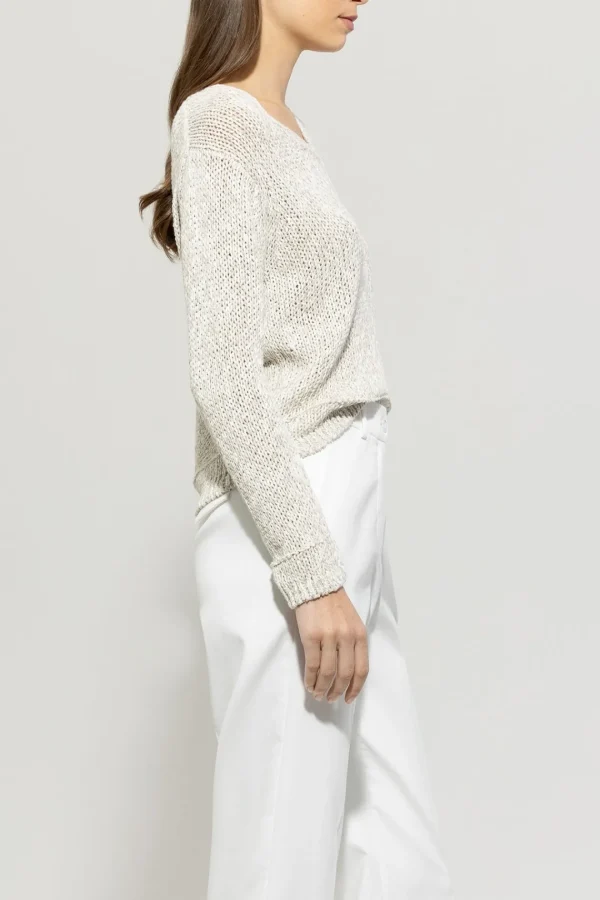 LUISA CERANO Cream Pullover